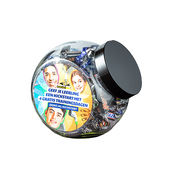 Maxi glazen bokaal gevuld met…