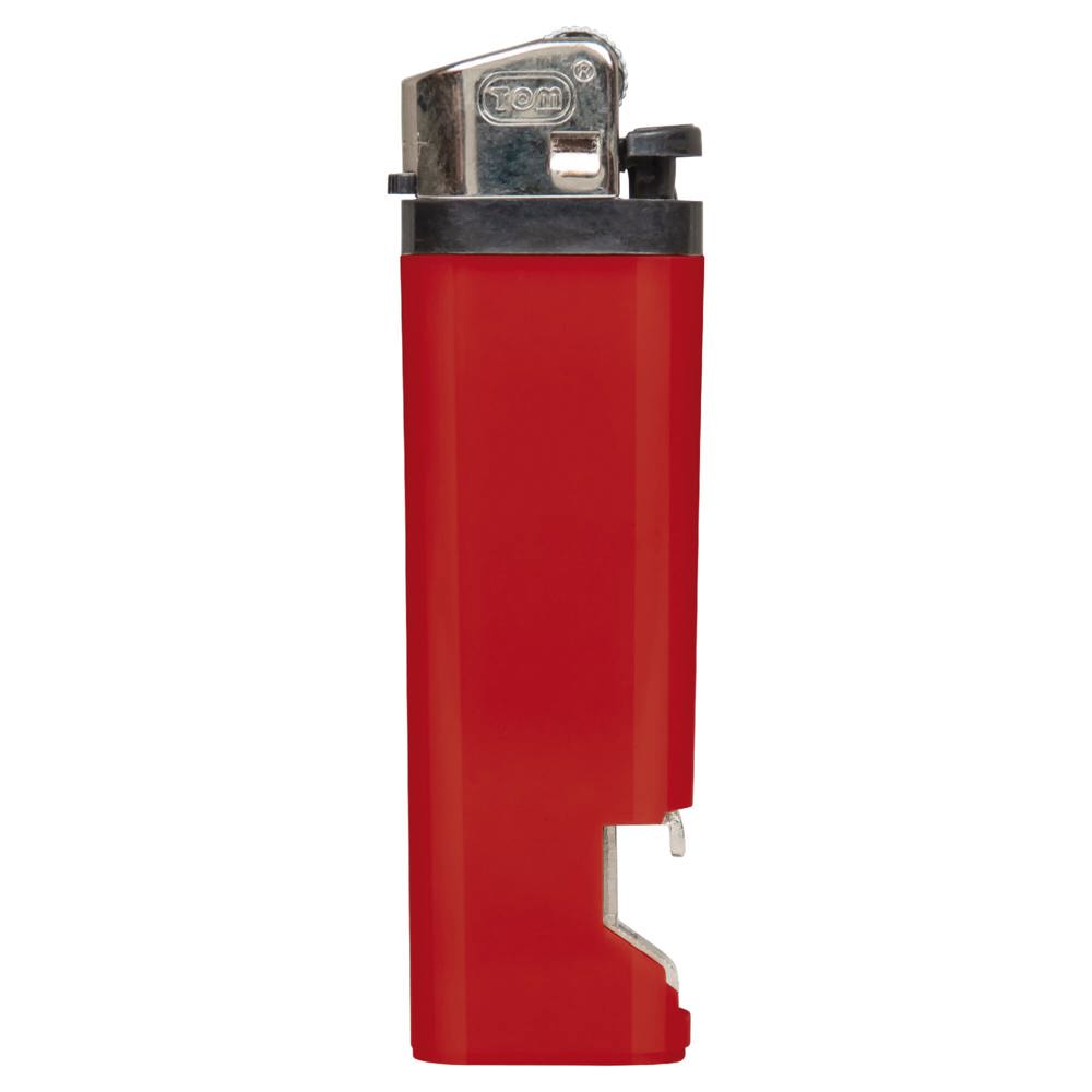 Wegwerpaansteker met flesopener - Rood