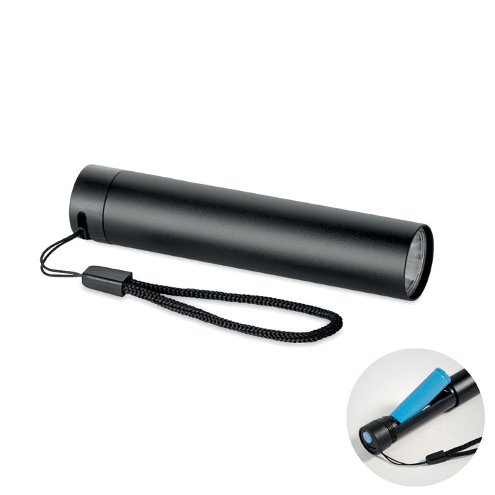LUME - Gerecyclede aluminium zaklamp - Zwart