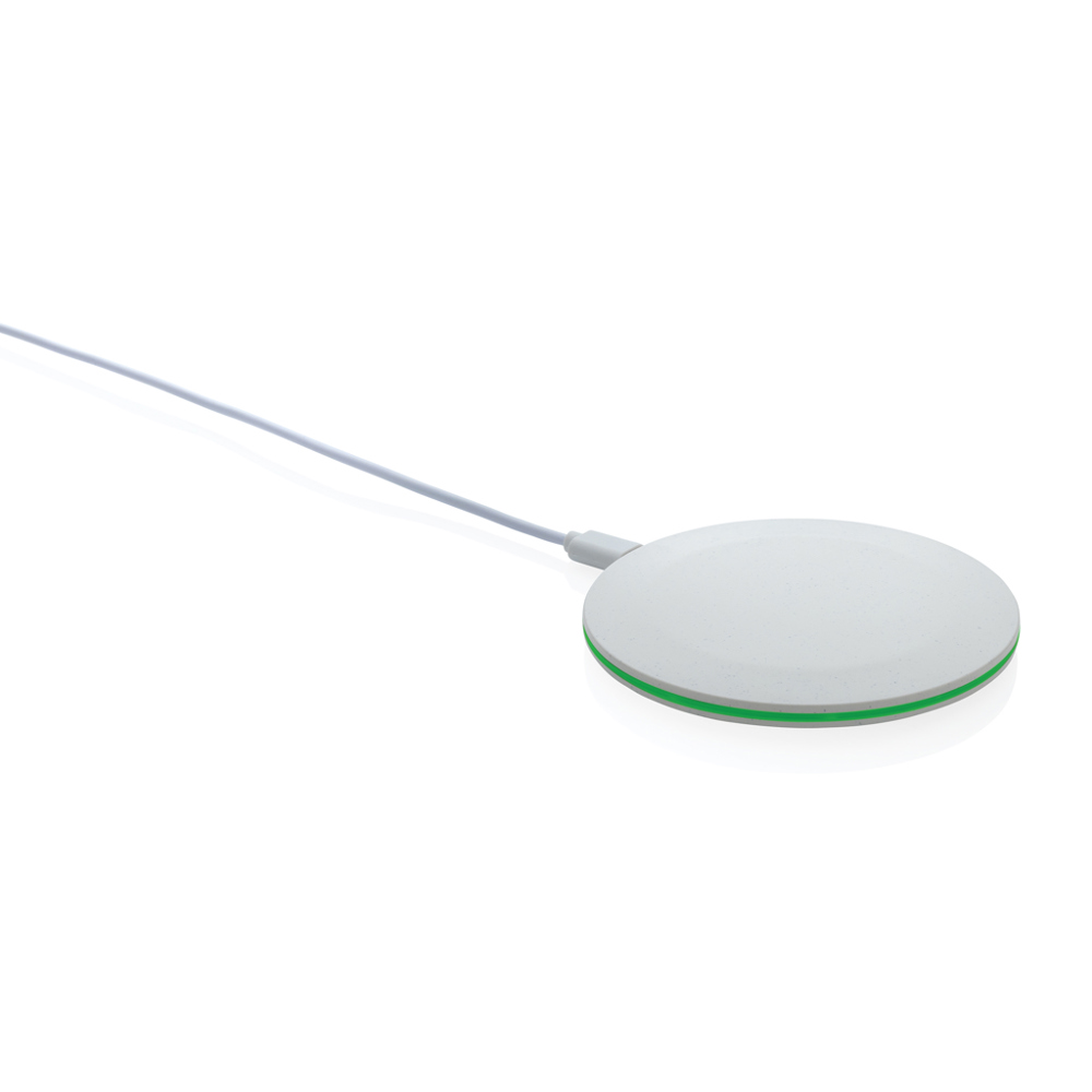 RCS gerecycled plastic 15W draadloze snellader - wit (± PMS White)