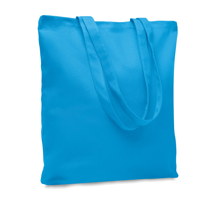 RASSA COLOURED - Stevige canvas boodschappentas - Turquoise
