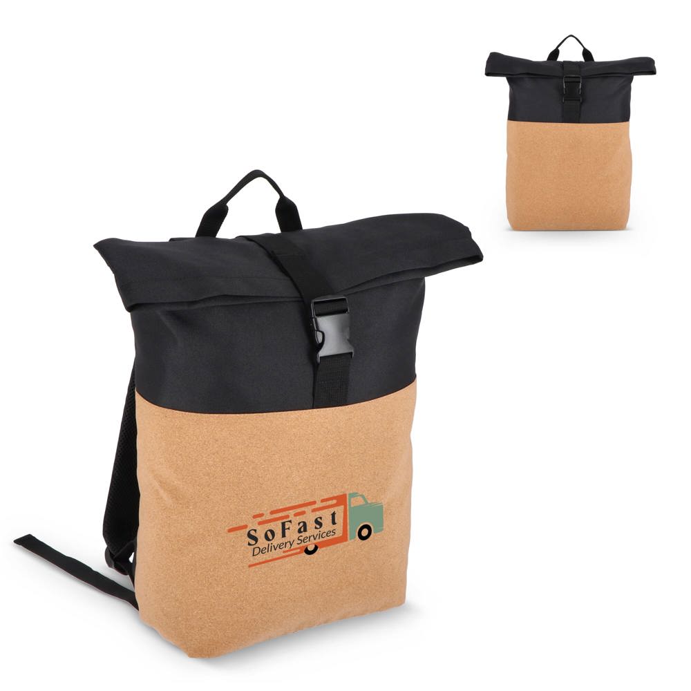 Rolltop rugzak kurk &amp; R-PET 18L