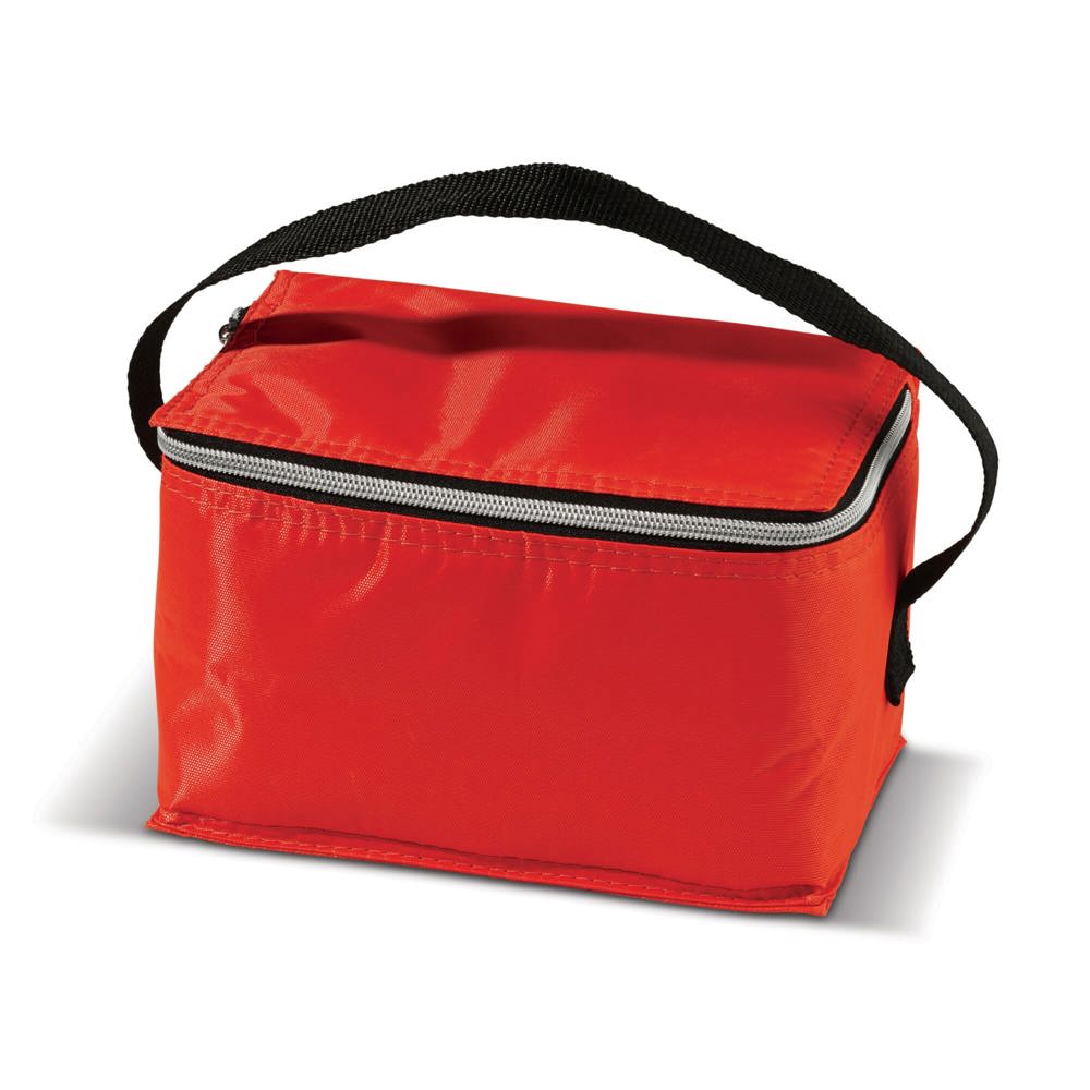 Koeltas met rits klein 20 x 12.5 x 13 cm - Rood