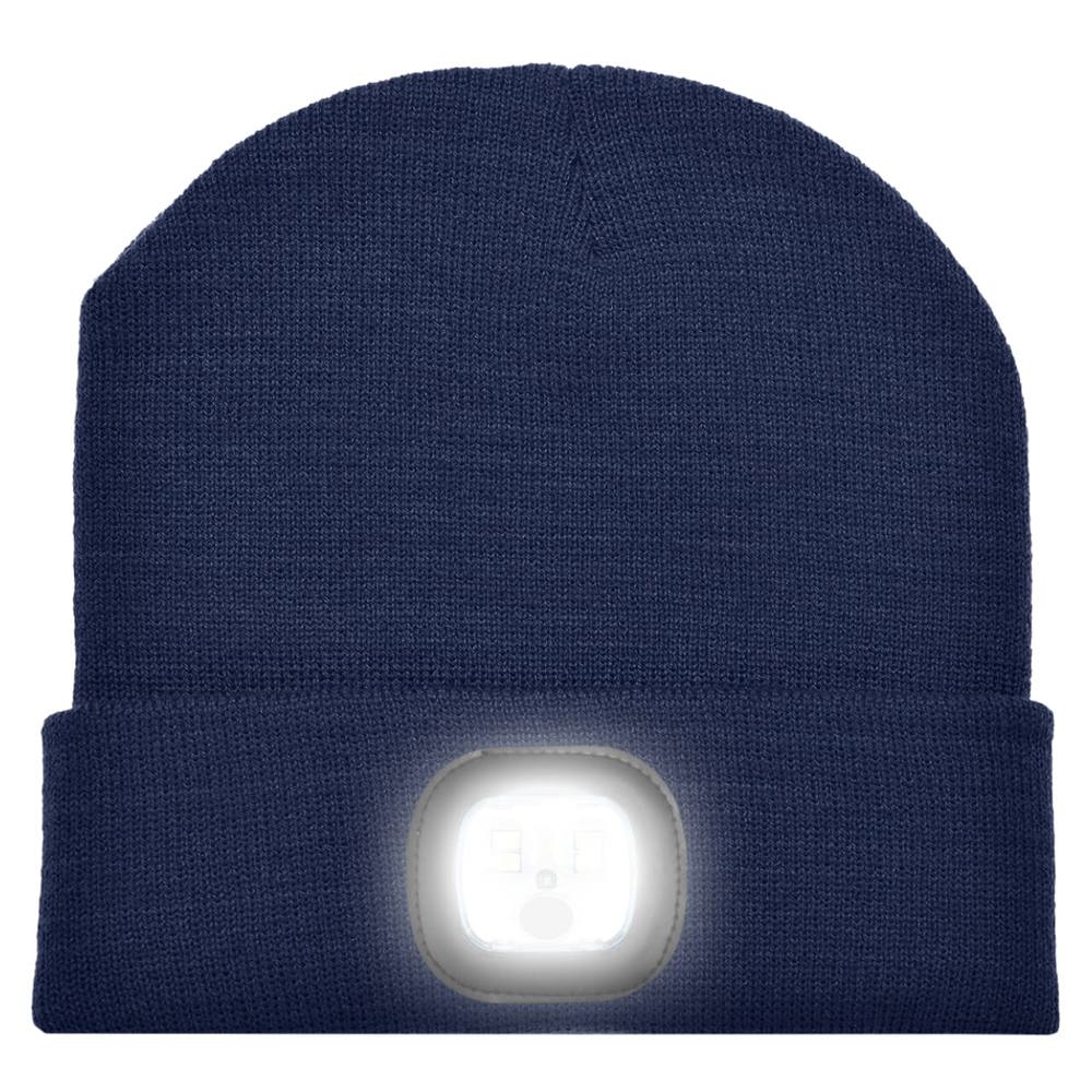 Gebreide muts met ledlamp