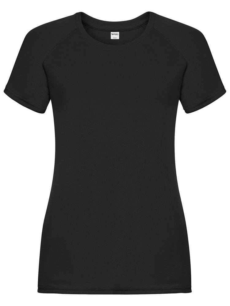 SP Run dames sportshirt, 140 g/m² - Zwart