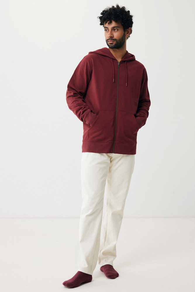 IQONIQ Abisko gerecycled katoen hoodie met rits