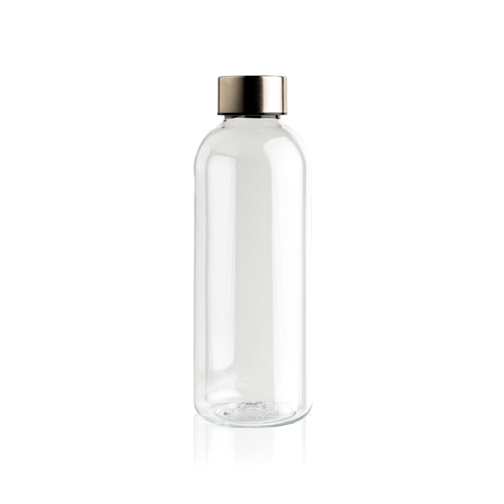 Lekvrije waterfles met metallic dop - transparant (± PMS Transparent)