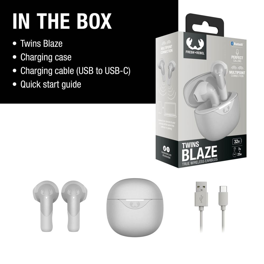 3TW2200 I Fresh 'n Rebel Twins Blaze - True Wireless oordopjes met ENC