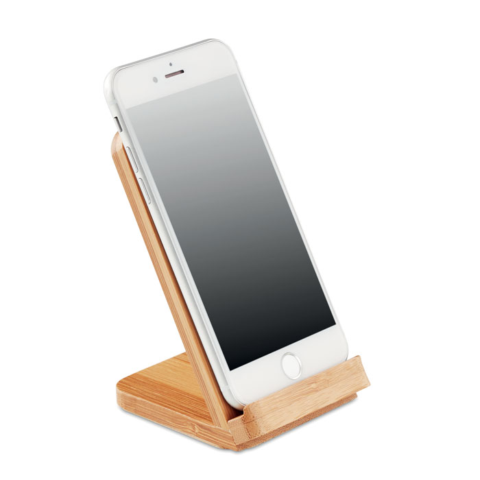 WIRESTAND - Draadloze bamboe oplaadstation