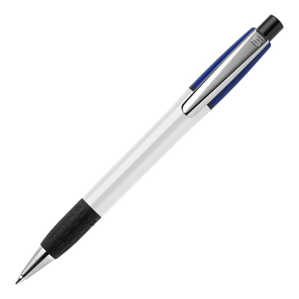 Balpen Semyr Grip Colour hardcolour - Wit / Donkerblauw