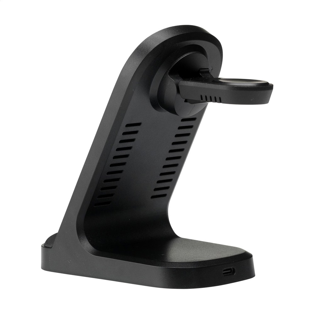 Triple-Up RCS Recycled ABS Wireless Charger Stand