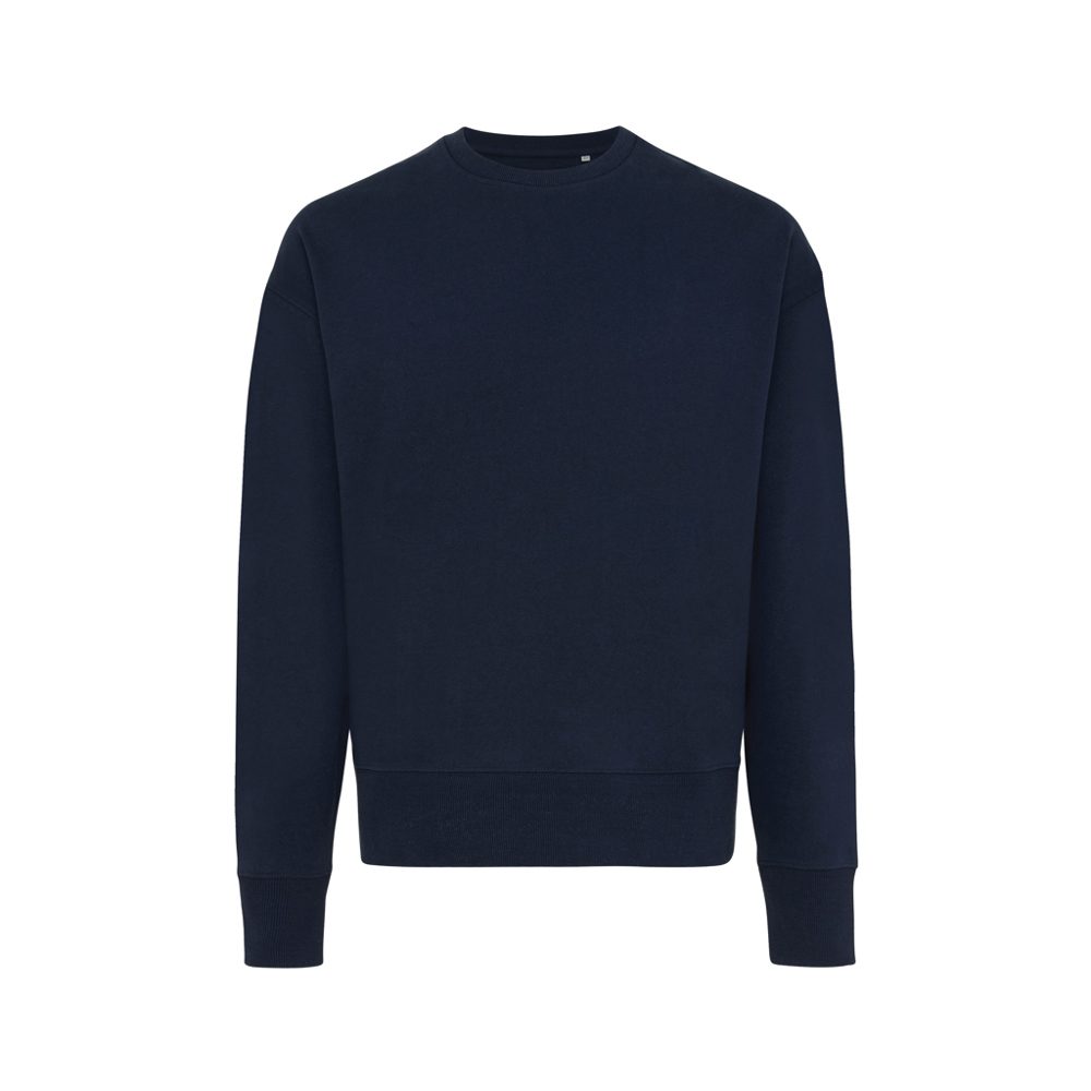 IQONIQ Kruger gerecycled katoen relaxed sweater - donkerblauw (± PMS 19-3923TCX)