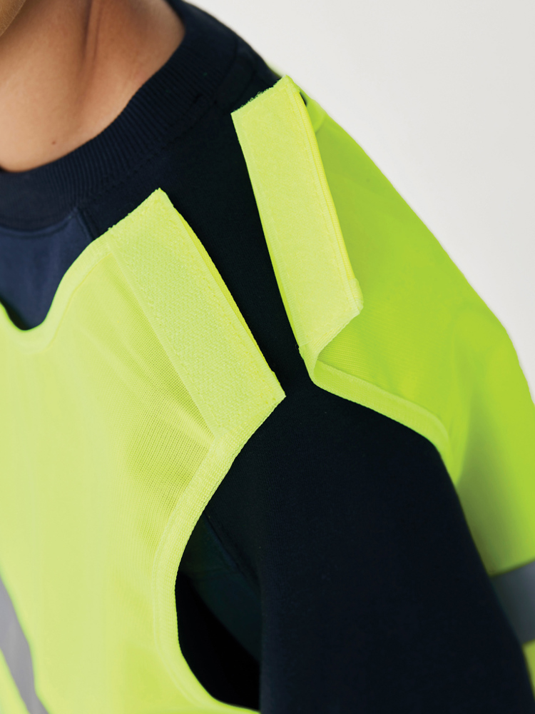 GRS gerecycled PET reflecterend veiligheidsvest 7-12 jaar