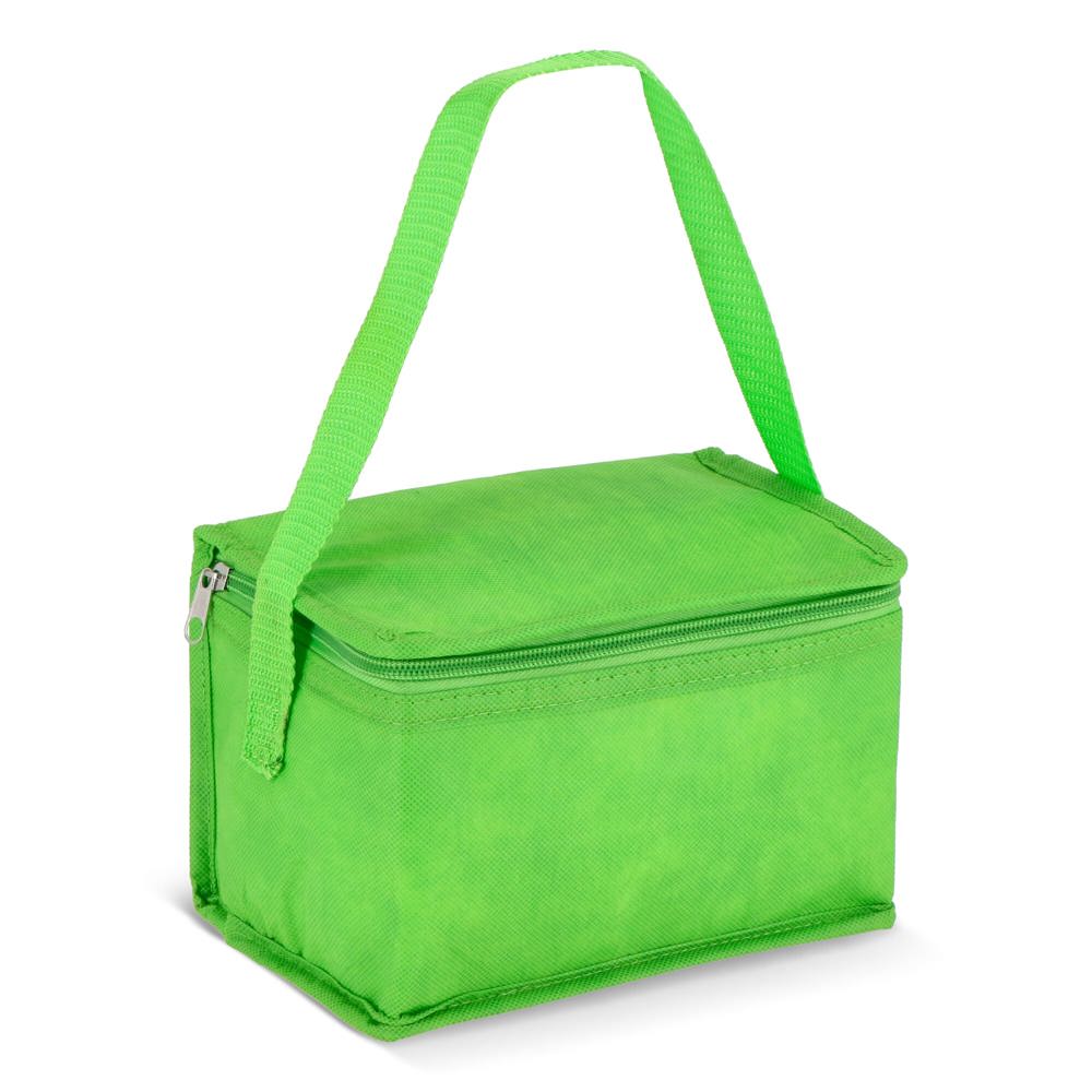 R-PET koeltas voor 6 blikjes, non-woven, 20 x 13 x 12,5 cm, 75 g/m² - Lichtgroen