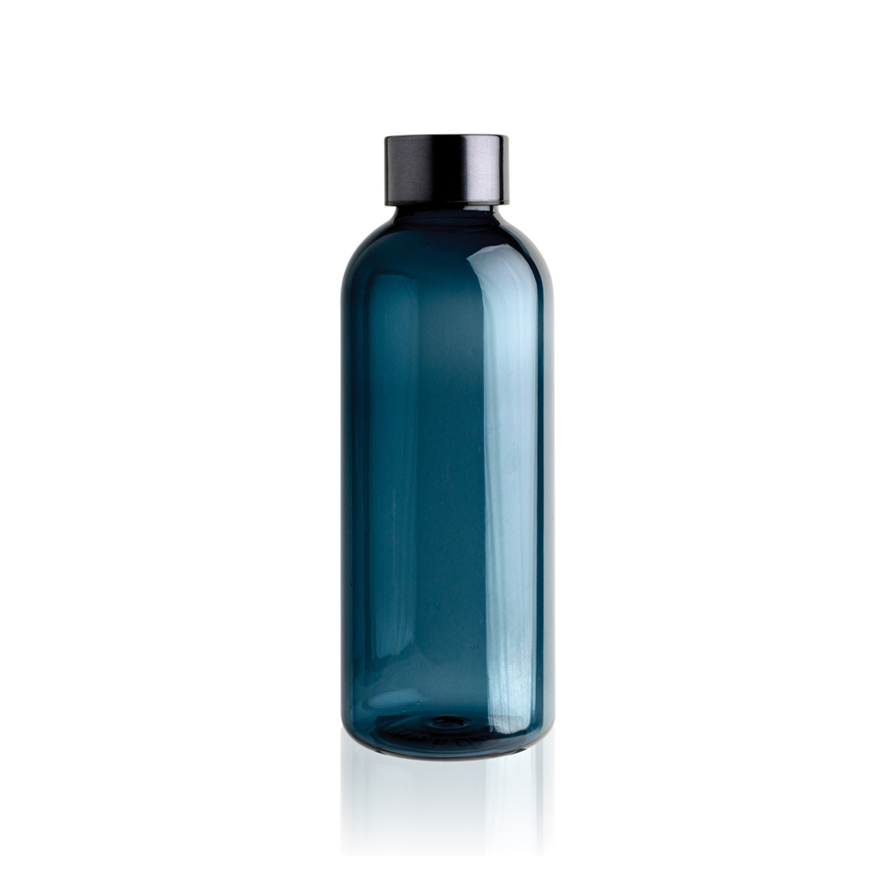 Lekvrije waterfles met metallic dop - blauw (± PMS 7546 C)