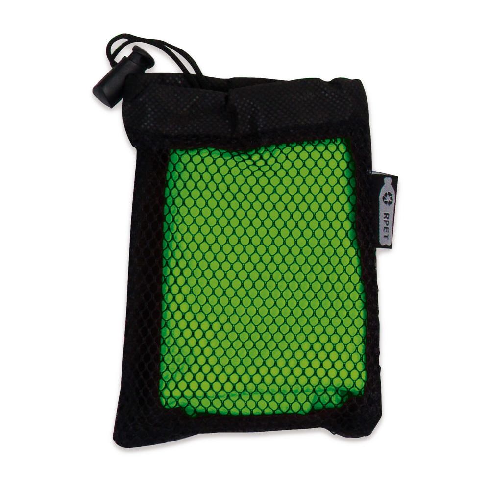 R-PET cooling towel 30x80cm - Zwart / Lichtgroen