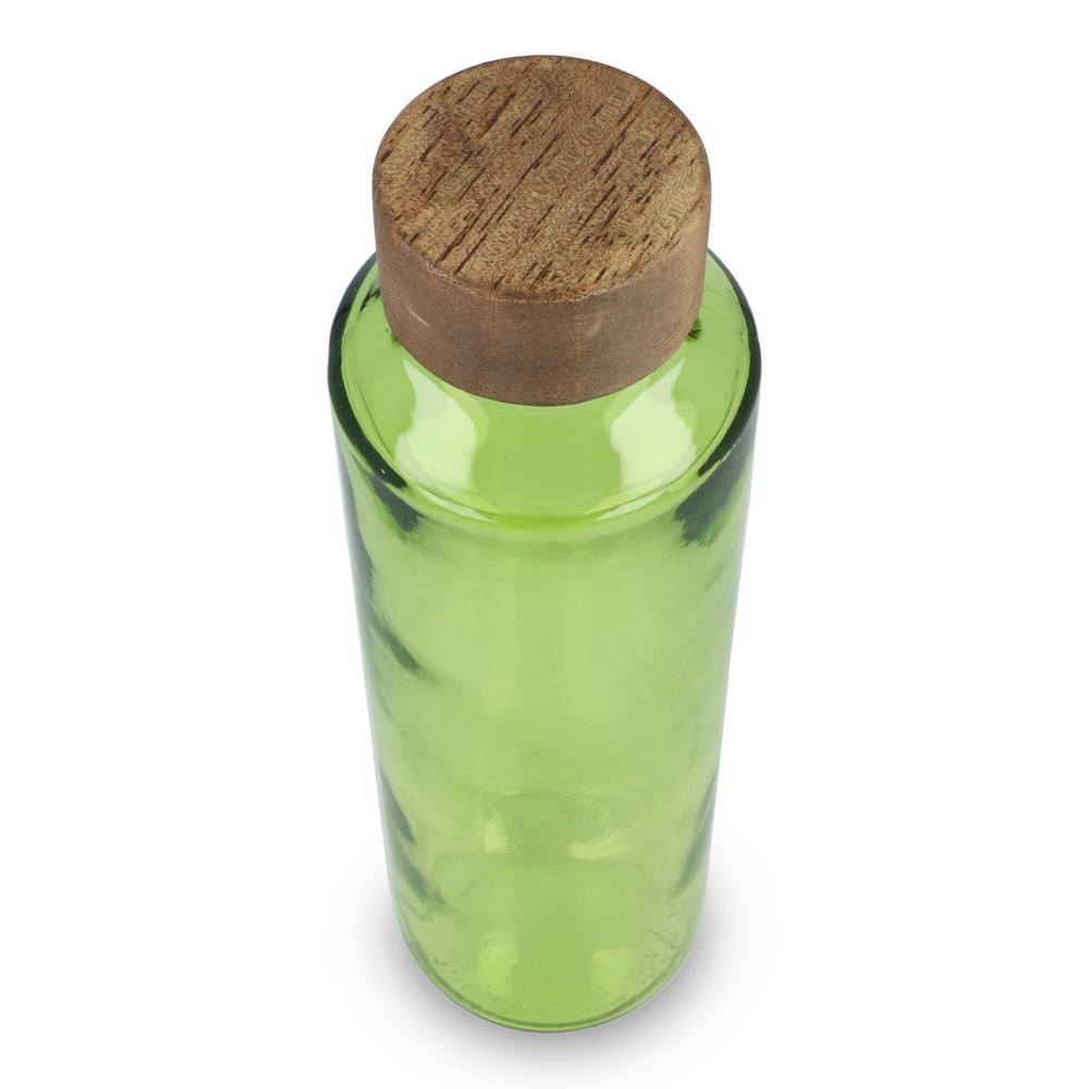 InSideOut Gerecyclede glazen Waterfles ReuuZ met houten dop 650 ml