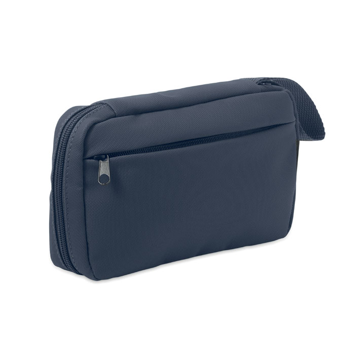 VANIT - 600D RPET toilettas - Marineblauw