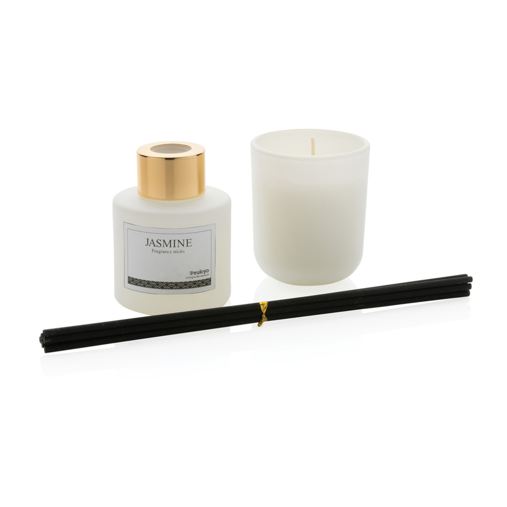 Ukiyo kaars en geursticks geschenkset