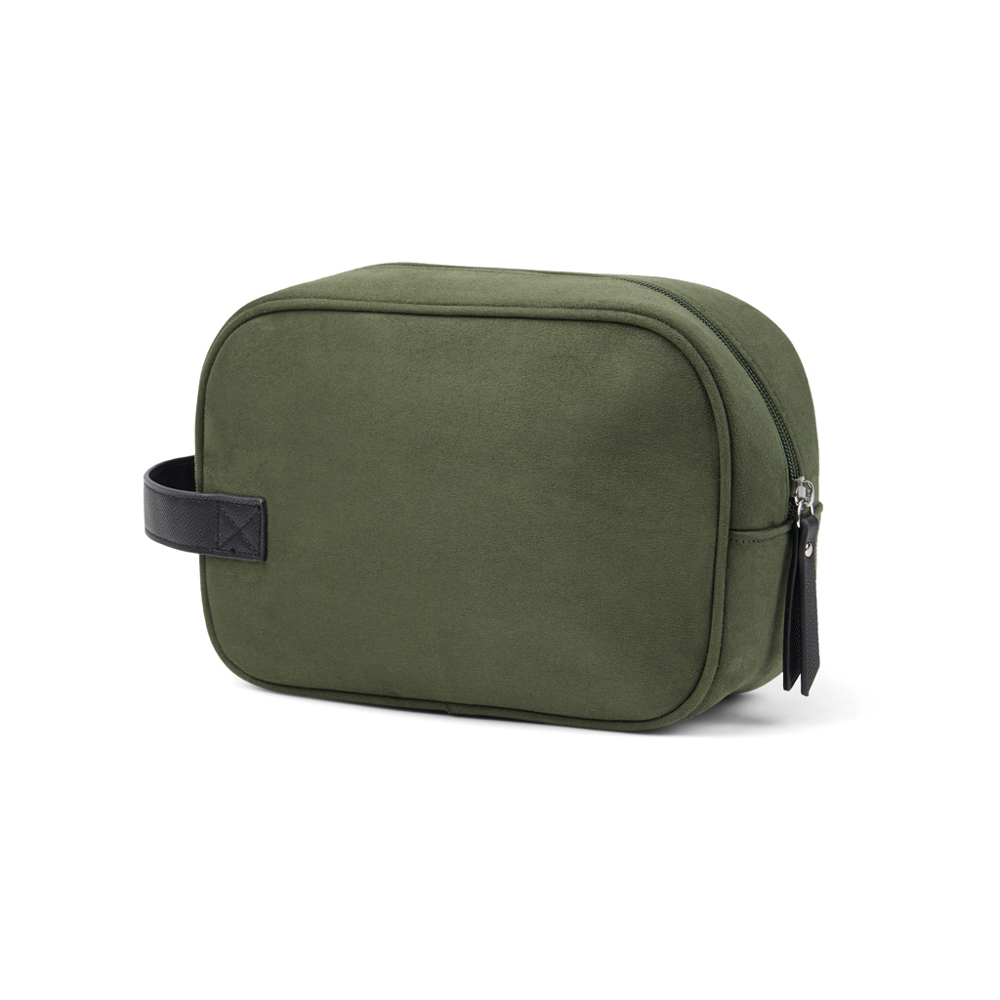 VINGA Marlow RCS gerecyclede polyester toilettas - groen, zwart (± PMS Green/ ± PMS Black)