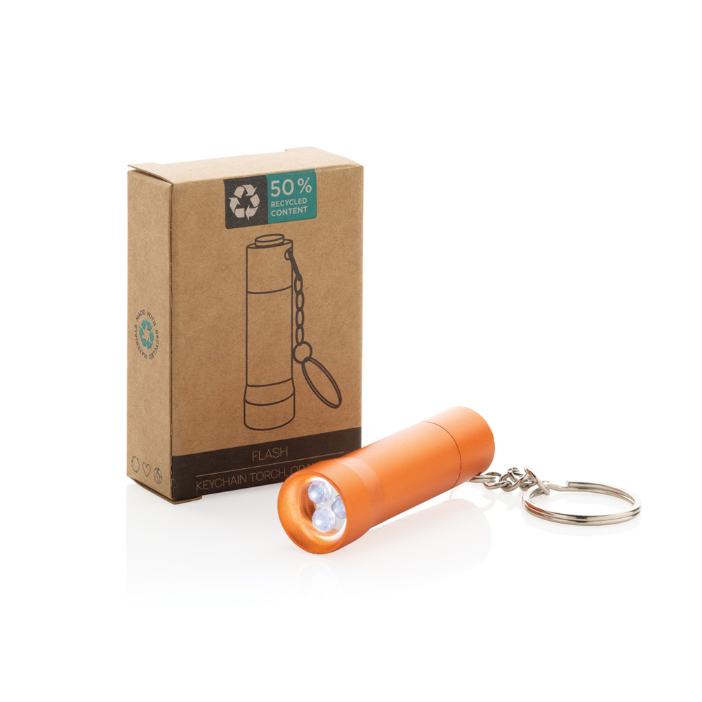 Flash RCS gerecycled aluminium sleutelhanger zaklamp