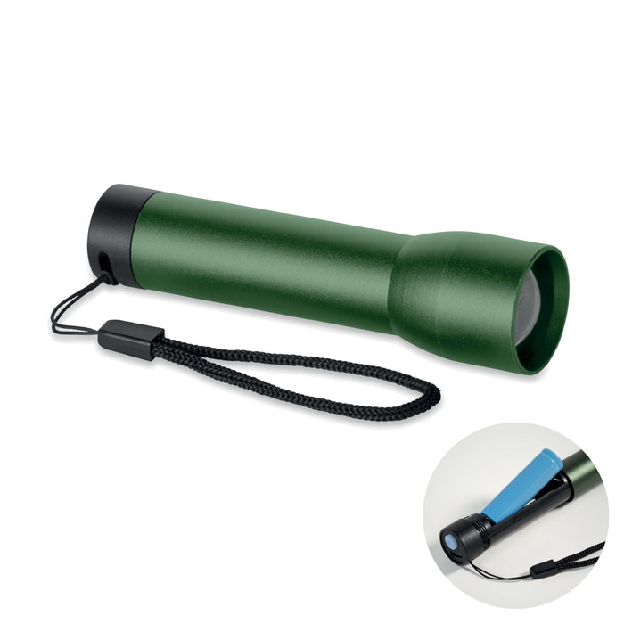 LUMEZO - Aluminium oplaadbare zaklamp - Donker Marinegroen