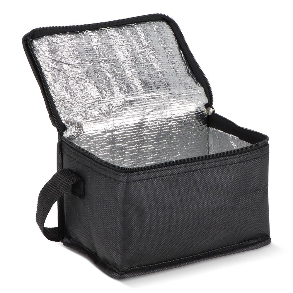 R-PET koeltas voor 6 blikjes, non-woven, 20 x 13 x 12,5 cm, 75 g/m²