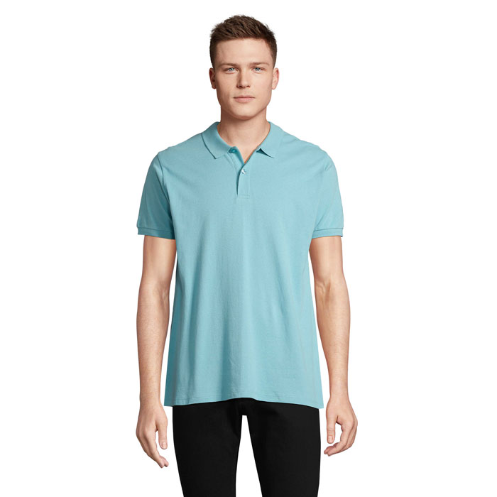 PLANET MEN - PLANET HEREN Polo 170g - Pool Blue