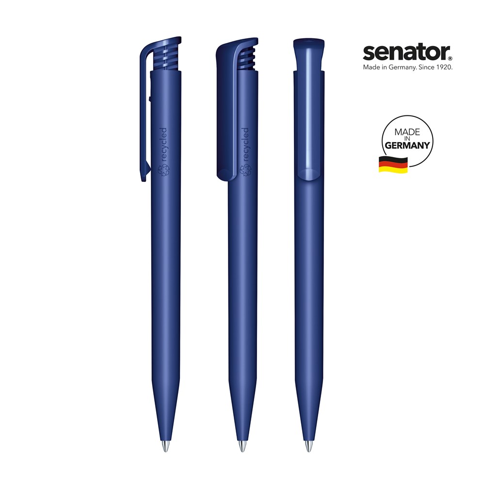 senator® Super Hit Matt Recycled retractable pen - blauw 2757