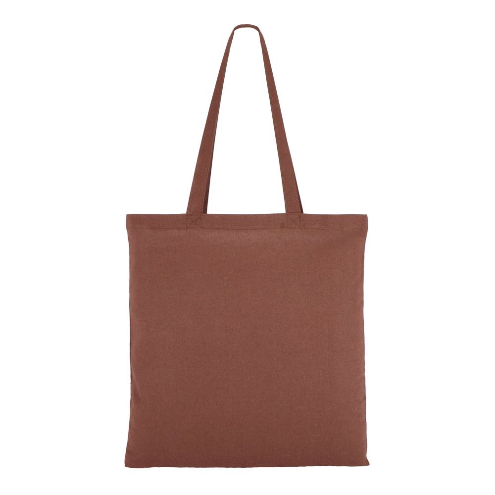 Schoudertas katoen OEKO-TEX® 140g/m² 38x42cm - Donker bruin