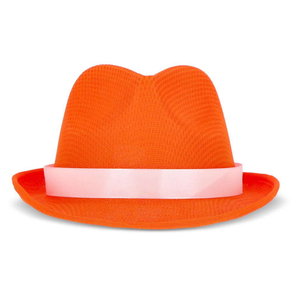 Polyester hoed met band