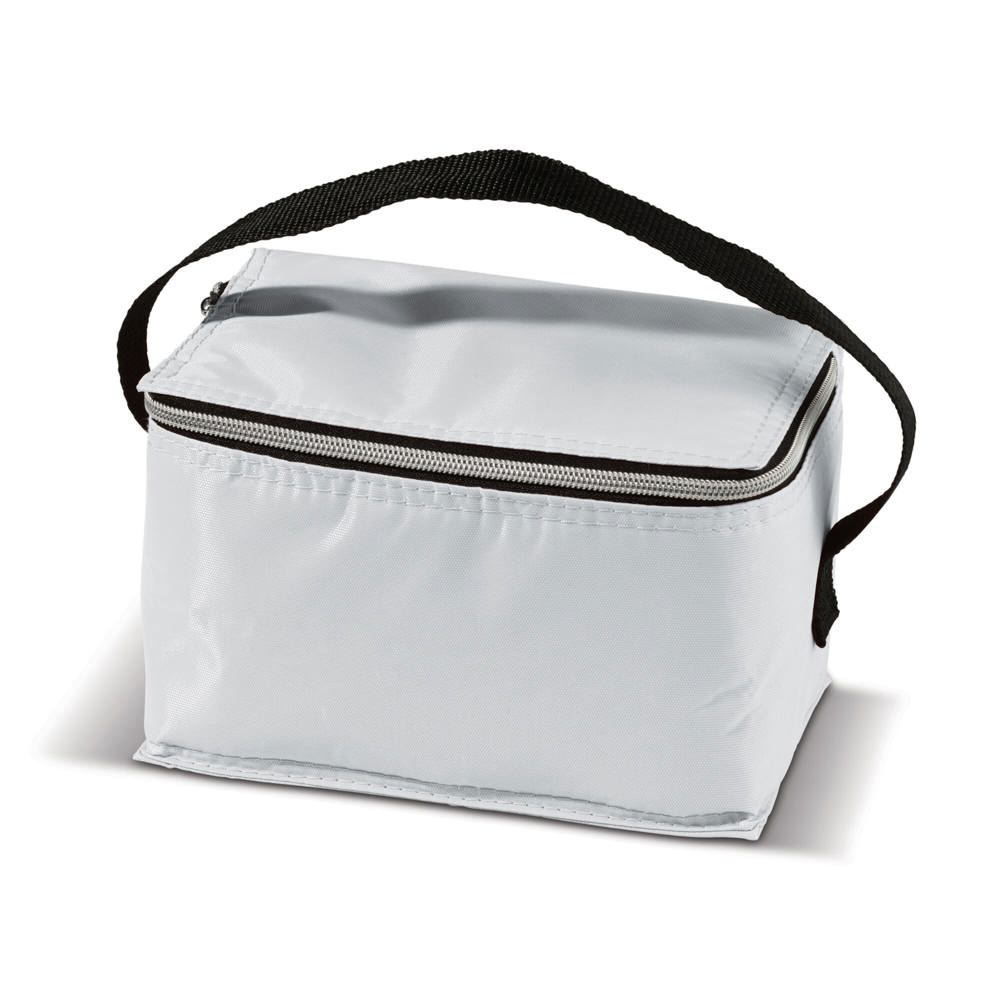 Koeltas met rits klein 20 x 12.5 x 13 cm - Wit