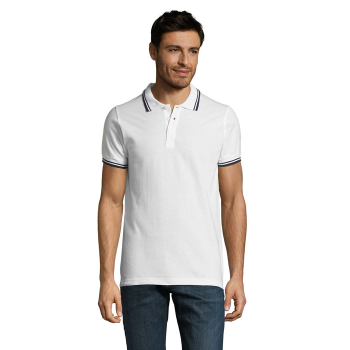 PASADENA MEN - PASADENA HEREN POLO 200 - Wit/Navy
