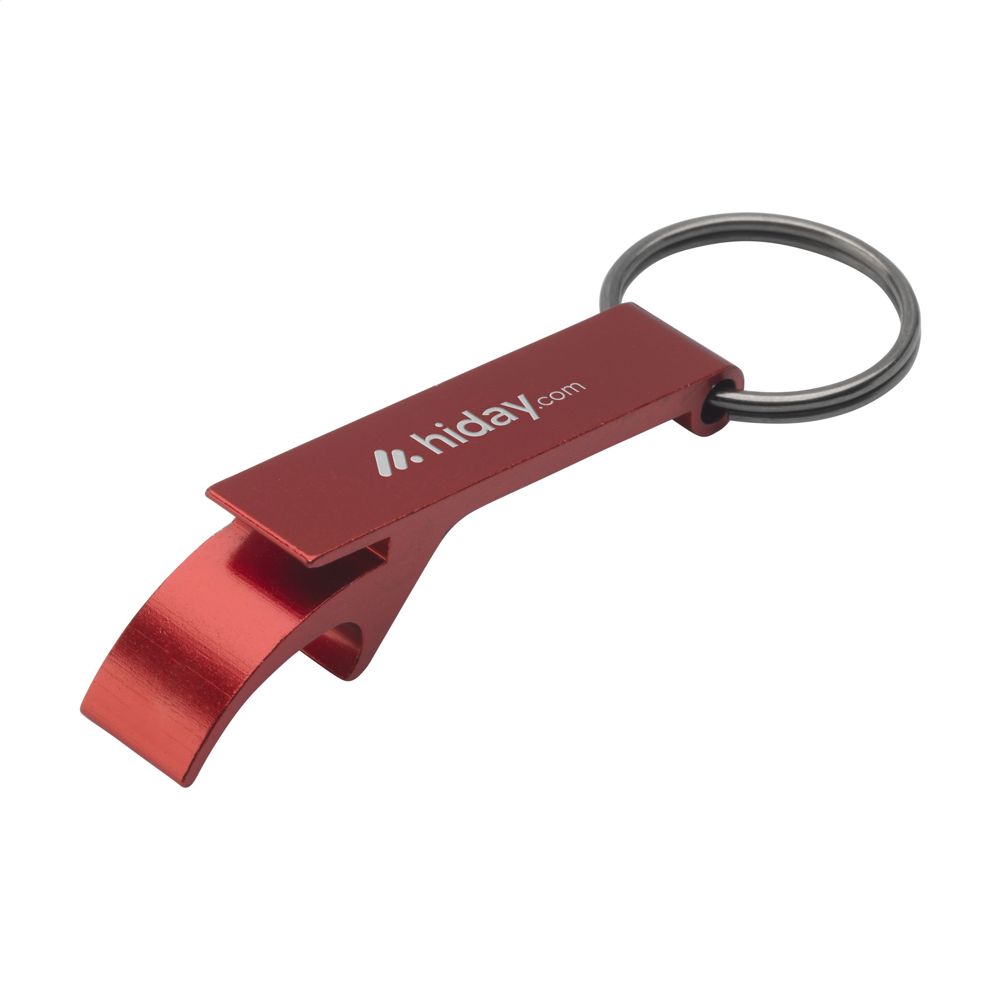 Opener GRS Recycled Aluminium sleutelhanger - Rood