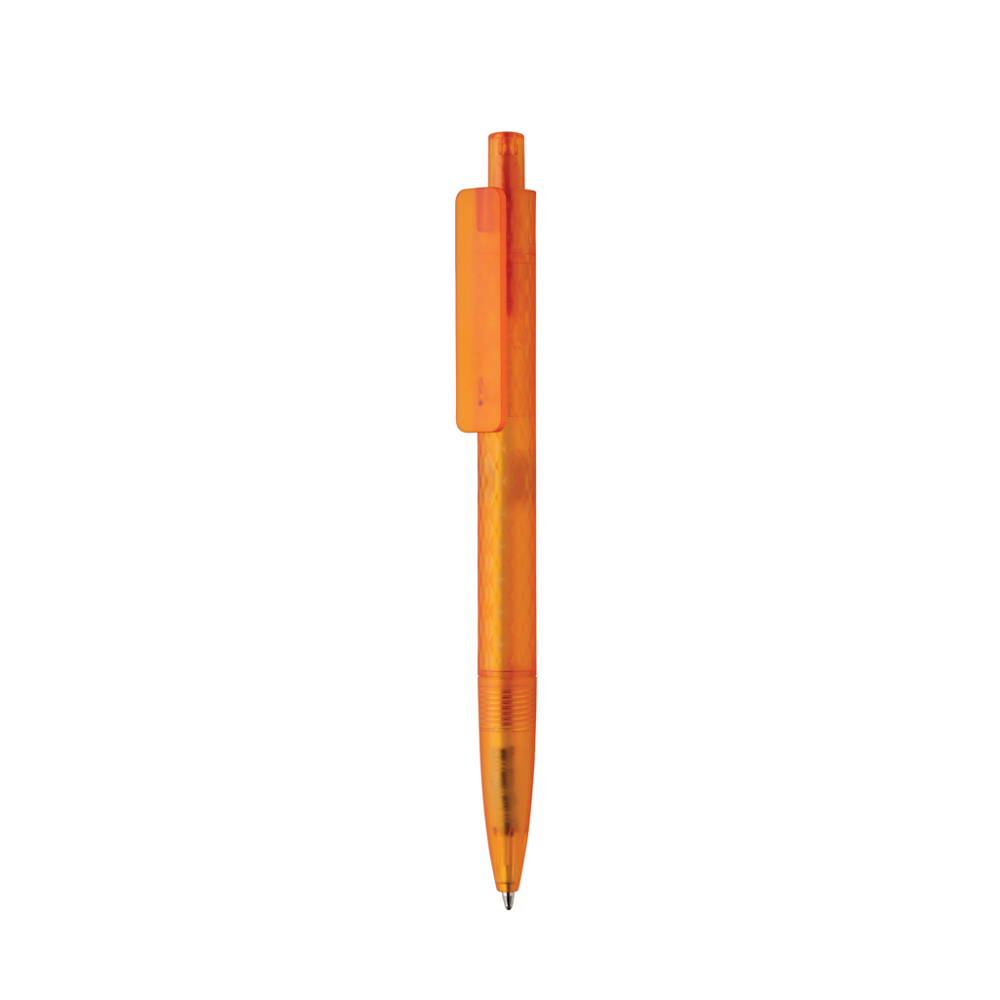 X3 GRS gerecycled PC plastic pen frosted - oranje (± PMS 165)