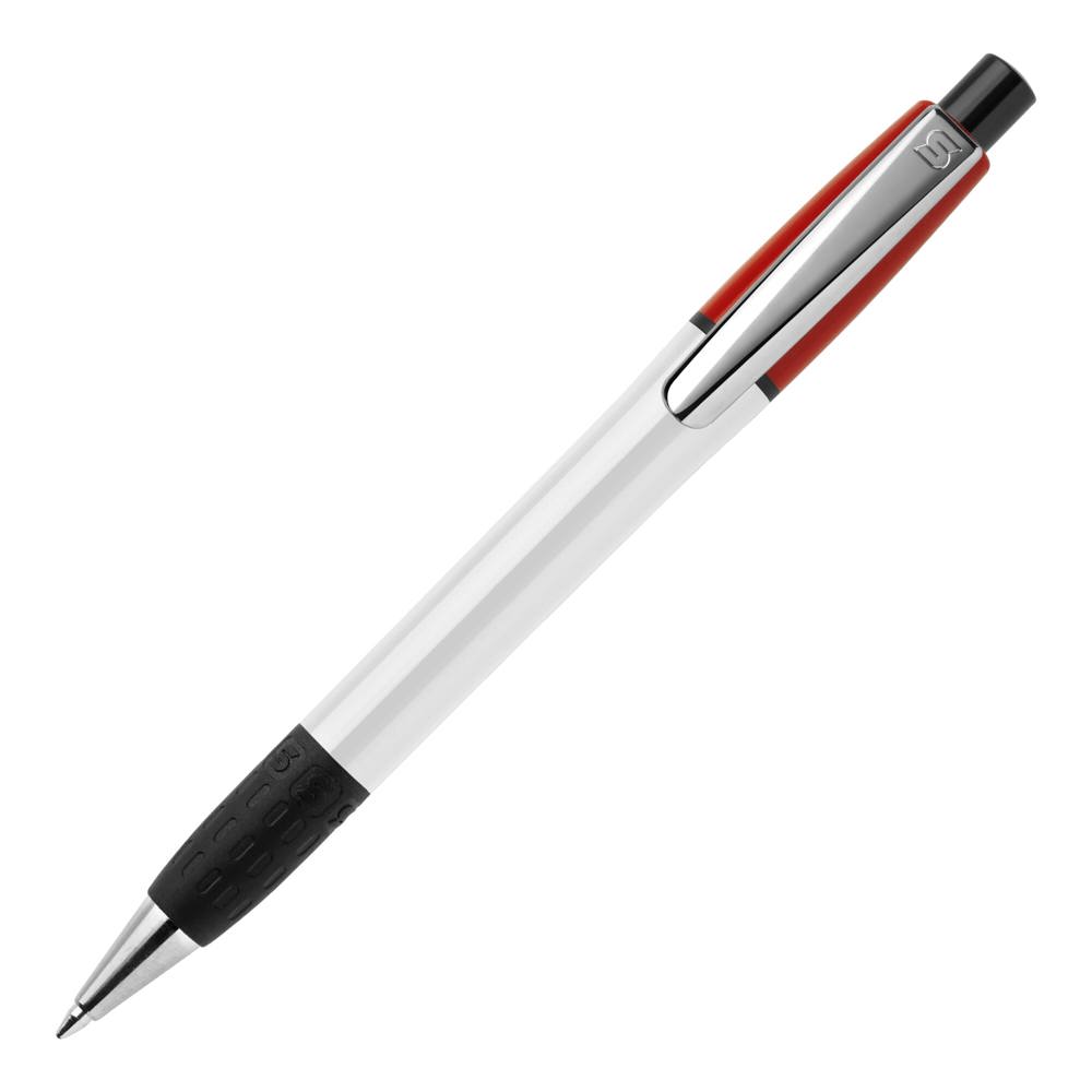 Balpen Semyr Grip Colour hardcolour - Wit / Rood