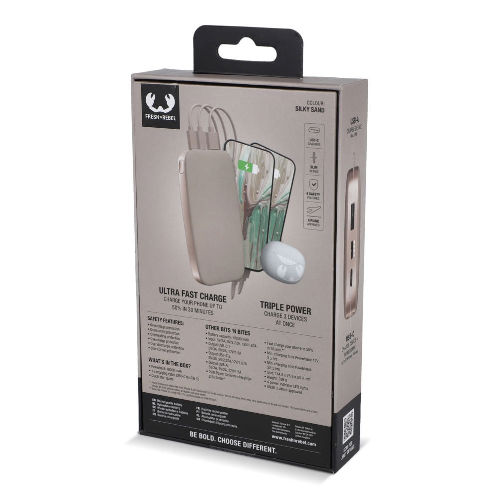 2PB18100 | Fresh 'n Rebel Powerbank 18000mAh USB-C Fast Charging 20W