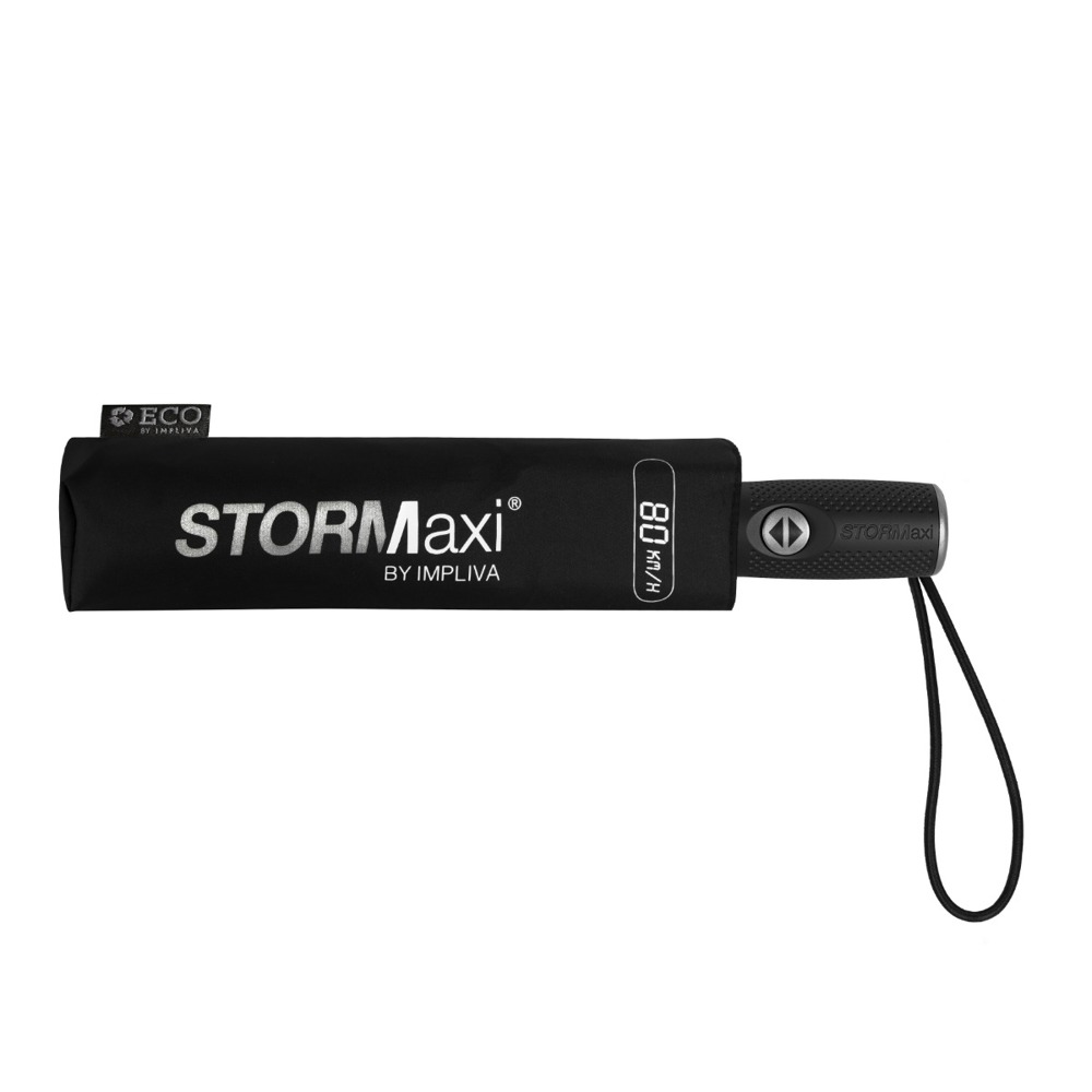 STORMaxi - Arodynamische opvouwbare stormparaplu - Automatisch openen en sluiten - Windproof - 90 cm - Zwart