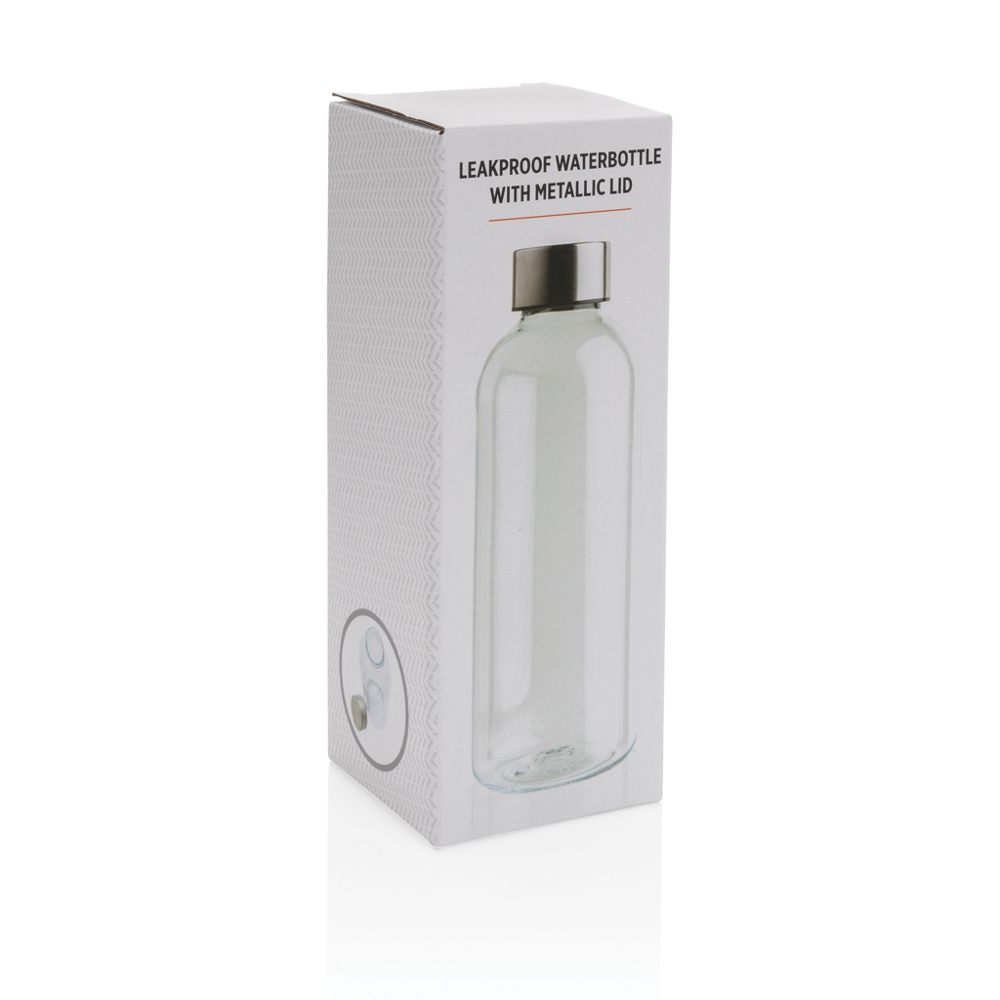 Lekvrije waterfles met metallic dop