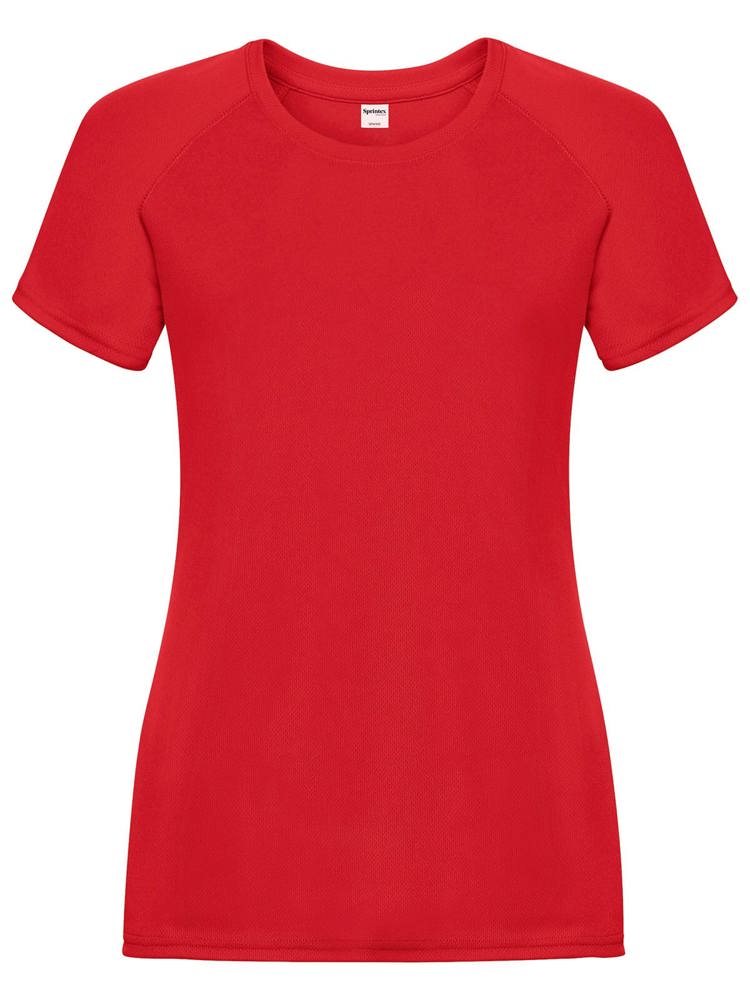 SP Run dames sportshirt, 140 g/m² - Rood